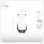 IMPERIAL glass Trinkgläser aus Glas 440ml (max. 520ml) Set 6-Teilig