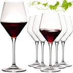 Kieliszki do wina czerwonego IMPERIAL glass 375ml seria "Rom" zestaw 6-częściowy ze szkła krystalicznego