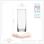PLATINUX Wysokie szklanki do piwa 500 ml (maks. 630 ml) Zestaw 6-częściowy ze szkła duże szklanki do Kölscha Można myć w zmywarce