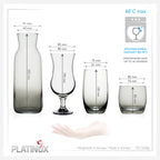 PLATINUX Szklanki i karafka z efektem czarnego ombre 19 elementów, szkło