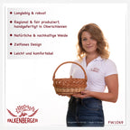 FALKENBERGER Mały koszyk wiklinowy ok. 26x20x24cm „Castilla” koszyk wielkanocny rękodzieło
