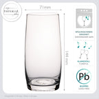 IMPERIAL glass Szklanki 440ml, zestaw 6 szklanek do napojów i wody ze szkła, można myć w zmywarce
