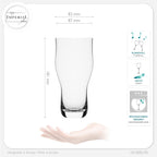IMPERIAL glass Pint Biergläser Set 6 Stück 500ml (max. 690ml) aus Crystalline Glas 0,6L Spülmaschinenfest