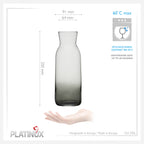 PLATINUX Karafka szklana z efektem Ombre w kolorze czarnym 1L (maks. 1130ml)