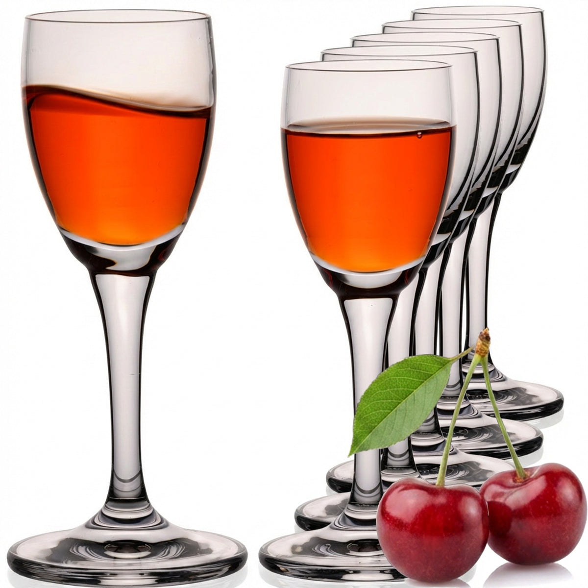 IMPERIAL glass Kieliszki do likieru 6 sztuk 35ml - Kieliszki do wódki na nóżce, kieliszki do shotów ze szkła krystalicznego, można myć w zmywarce