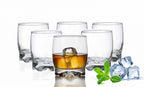 PLATINUX Zestaw 6 szklanek 250 ml, kształtne dno, szklanki do wody, szklanki do whisky