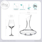 IMPERIAL Weindekanter mit 4er Set Rotweingläser aus Crystalline Glas Serie Athen 2100ml/580ml