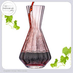 IMPERIAL szklana karafka do wina 1200ml - ręcznie wykonana z krystalicznego szkła o falistej fakturze