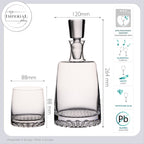 IMPERIAL glass Whiskykaraffe Set mit 6 Whiskygläsern 380ml aus Crystalline Glas "Faro"
