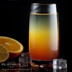 PLATINUX Zestaw 6 szklanek 350ml, fasetowane dno, szklanki do wody, szklanki do soków