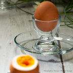 PLATINUX Kieliszki do jajek ze spodeczkiem szklane zestaw (12-częściowy) Stojak na jajka Śniadanie Egg-Cup