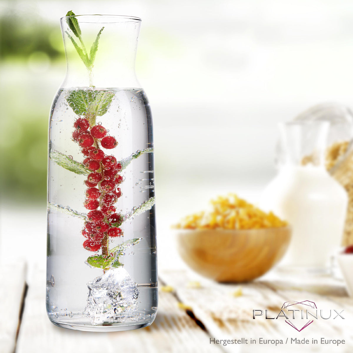 PLATINUX Karafka szklana 1000ml (maks. 1130ml) karafka na wodę