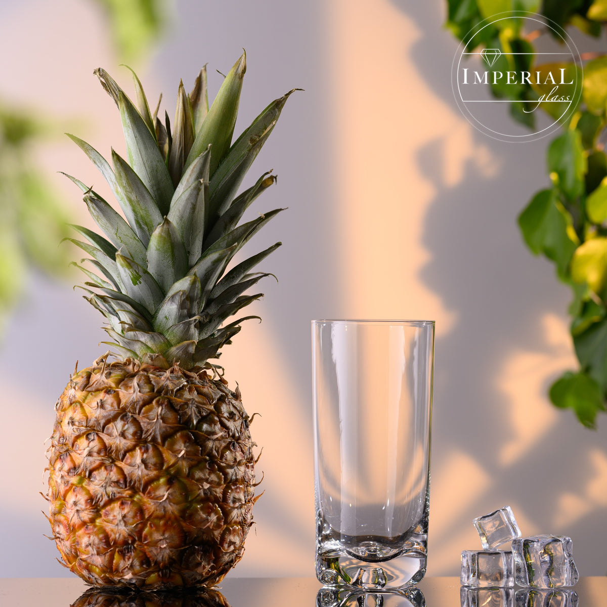 Szklanki IMPERIAL 6 sztuk 400ml, można myć w zmywarce - Szklanki do wody z bezołowiowego szkła kryształowego - Szklanki typu highball z falistym dnem