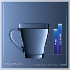 PLATINUX Szklanki do kawy, szklanki do herbaty z uchem, maks. 270 ml, zestaw 6 sztuk, szklane, do śniadania, szklanki do kawy, szklanki do picia