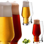 IMPERIAL glass Biergläser aus Glas 400ml (max. 500ml) Set 6-Teilig Weizengläser 0,4L