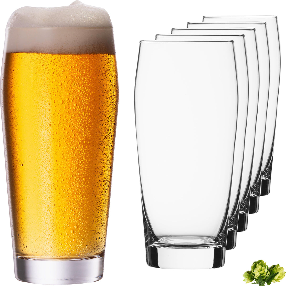 IMPERIAL glass Willibecher aus Crystalline Glas 300ml (max. 375ml) Set 6 Stück Spülmaschinenfest 0,3L