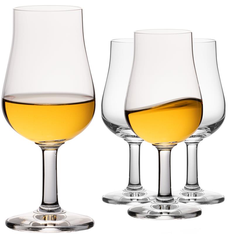 IMPERIAL Zestaw 4 szklanek do degustacji – Szklanki do whisky i brandy 120ml Krystaliczne Szkło Można myć w zmywarce