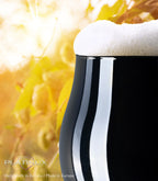 PLATINUX Czarne szklanki do piwa w kształcie tulipana, zestaw 6 sztuk, 450 ml (maks. 550 ml), szklane