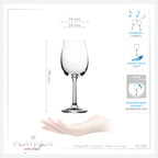 PLATINUX Kieliszki do białego wina 250ml Zestaw 6-częściowy Kieliszki do wina z kryształowego szkła Kieliszki do Rieslinga