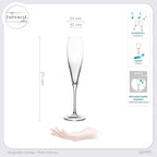 IMPERIAL glass Hohe Sektkelche 140ml (max. 192ml) "Paris" Set 2-Teilig Sektgläser aus Crystalline Glas Spülmaschinenfest
