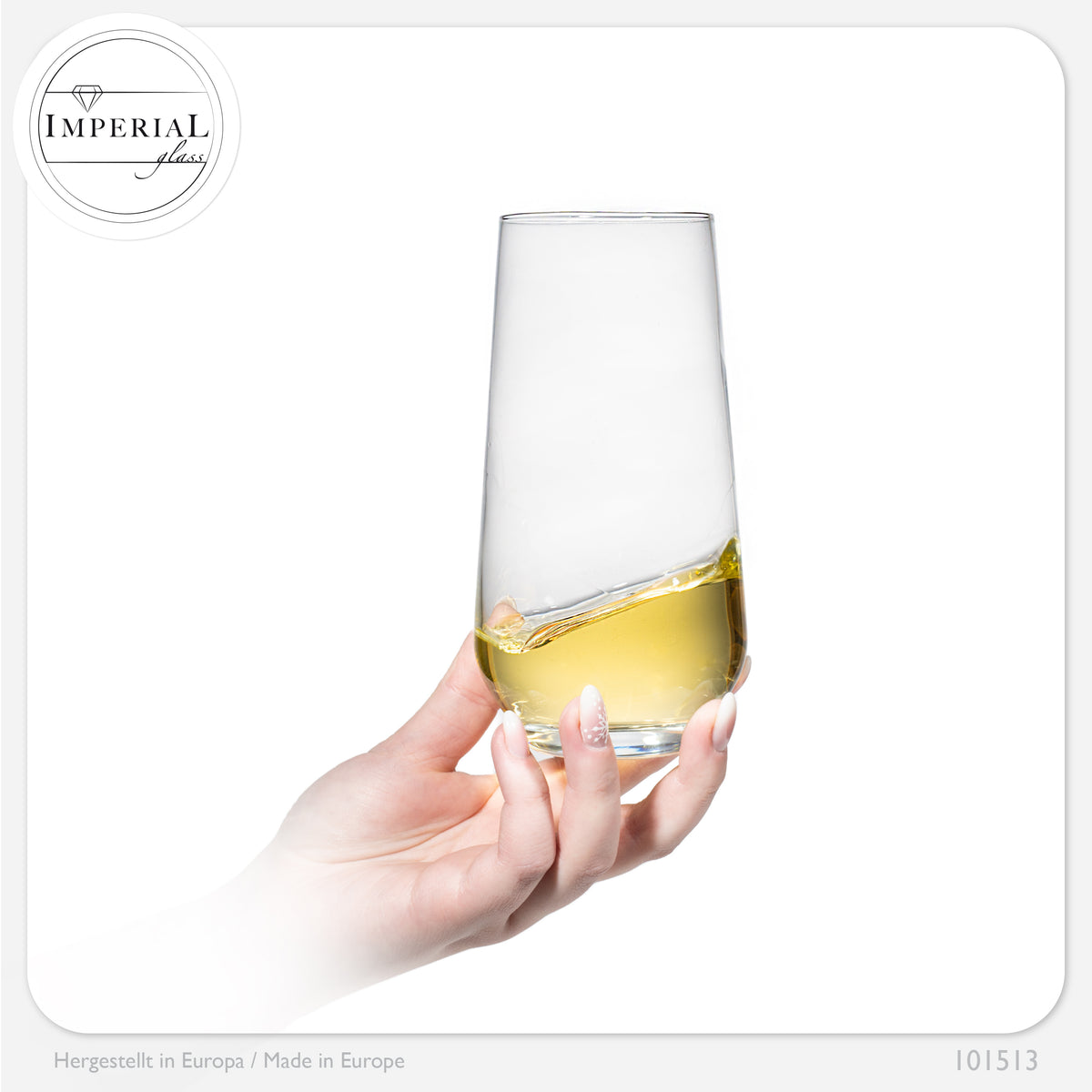 IMPERIAL glass Trinkgläser aus Glas 440ml (max. 520ml) Set 12-Teilig Getränkeglas Wassergläser