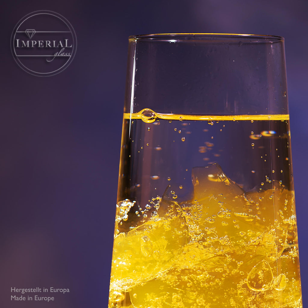 IMPERIAL glass Trinkgläser aus Glas 440ml (max. 520ml) Set 12-Teilig