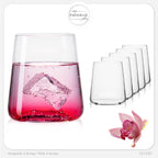 IMPERIAL glass Edle Trinkgläser aus Glas 370ml (max. 450ml) Set 6 Teilig Wassergläser