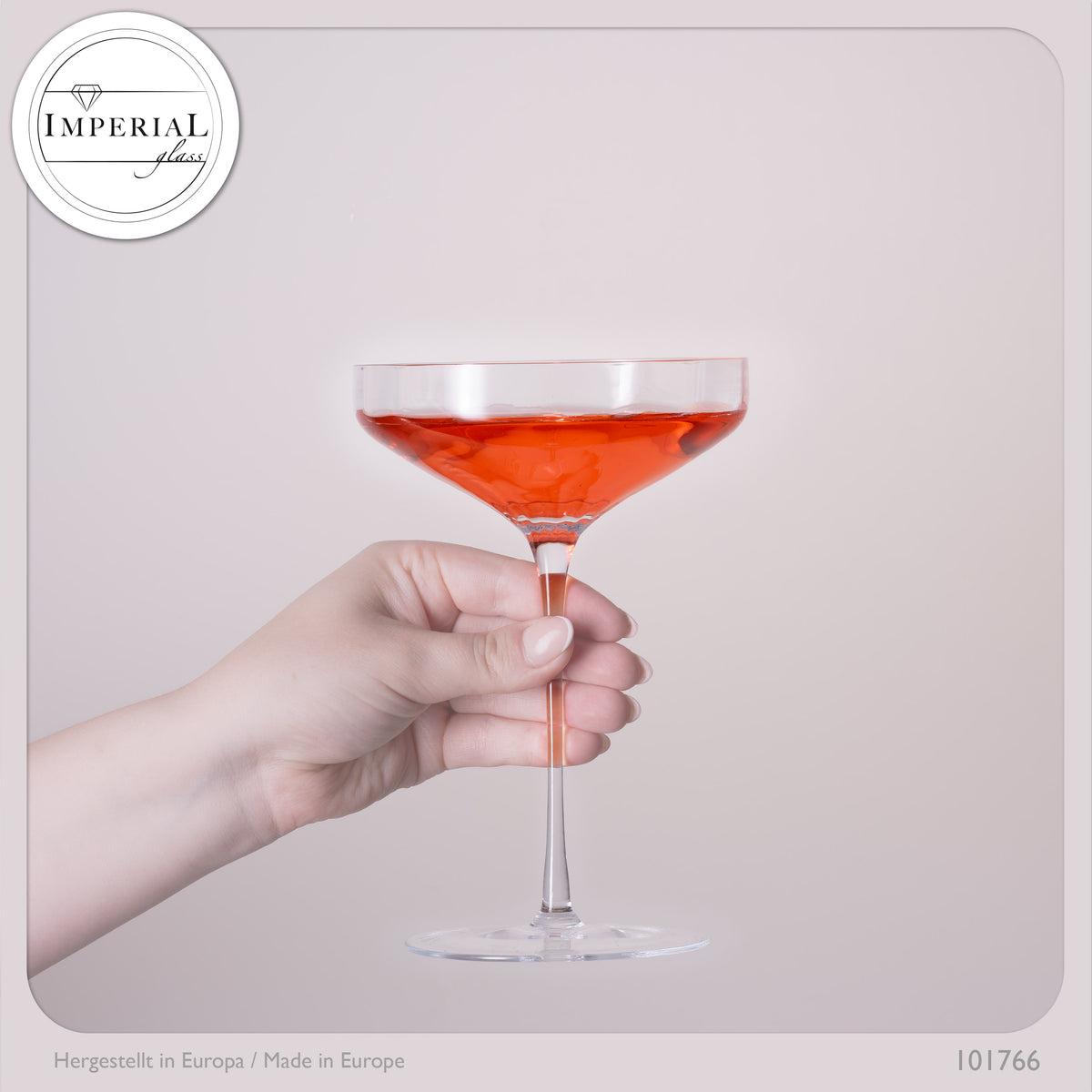 IMPERIAL glass große Sektschalen gewellt 320ml Set 6-Teilig "Cali" Champagnergläser aus Crystalline Glas Handmade