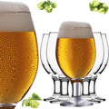 PLATINUX Kufle do piwa kielichowe Zestaw 6 sztuk 300 ml (maks. 400 ml) Szklanki do piwa typu Pils Kielichy do piwa