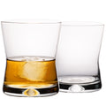 PLATINUX Szklanki do whisky 290ml Kształt X Zestaw 2 sztuki Szklanki do szkockiej ze szkła Seria "CrossLine" Można myć w zmywarce
