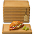 FALKENBERGER Frühstücksbrettchen 10er Set massive Buche, 24 × 14 × 1,6 cm Handgefertigt