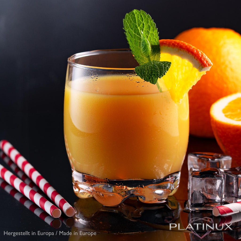 PLATINUX Zestaw 6 szklanek 250 ml, kształtne dno, szklanki do wody, szklanki do whisky