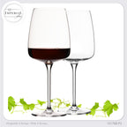 IMPERIAL glass Große eckige Rotweingläser 600ml Set 2-Teilig "Milano" Burgundergläser aus Crystalline Glas Weinglas Spülmaschinenfest