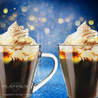 PLATINUX Szklanki do kawy z uchem Zestaw 6-częściowy 320ml (maks. 420ml) ze szkła Szklanka do herbaty