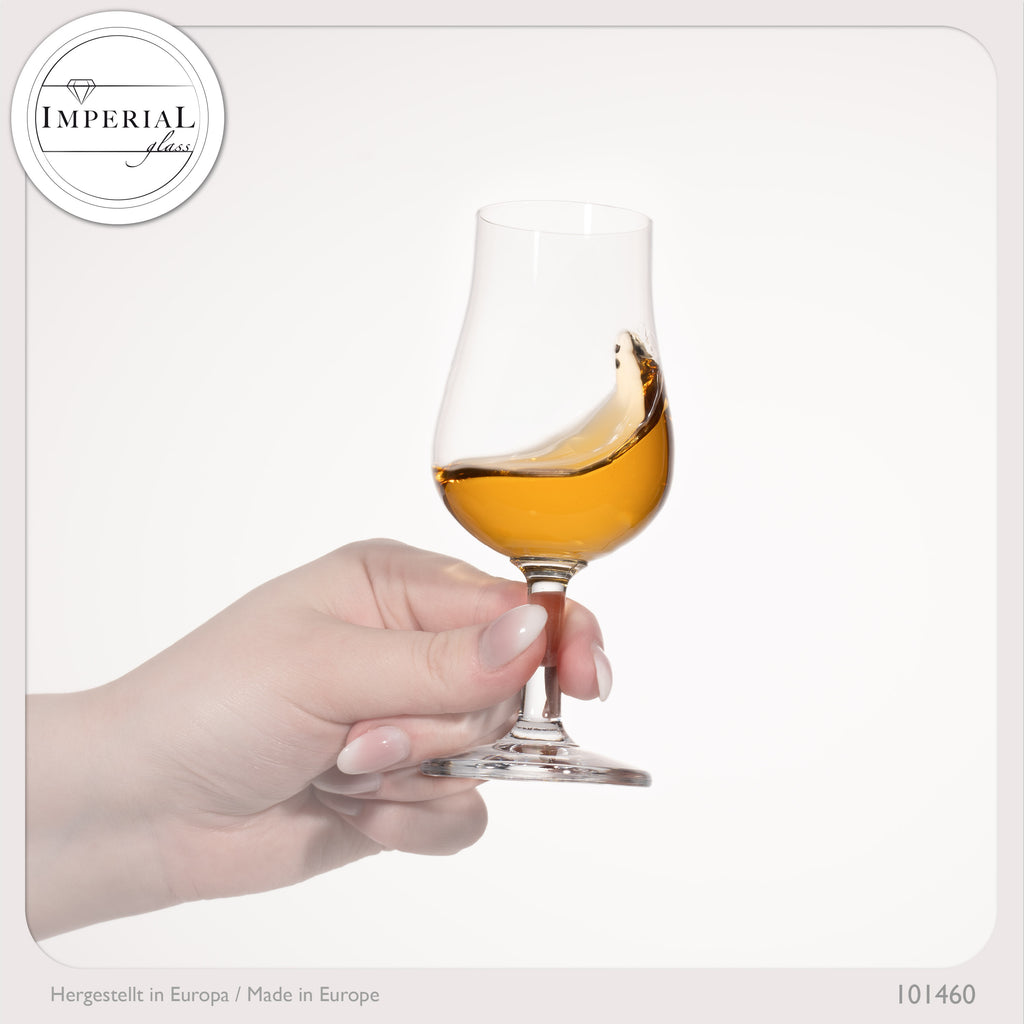 IMPERIAL Nosing Glas Zestaw 2 sztuk - Kieliszki do degustacji whisky i brandy 120ml Krystaliczne szkło Można myć w zmywarce