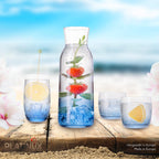 PLATINUX Karafka szklana z efektem ombre w kolorze ciemnoniebieskim, 1L (maks. 1130ml)