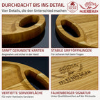 FALKENBERGER Serviertablett M aus massiver Eiche, 40 × 24 × 2,2 cm Handgefertigt