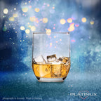 PLATINUX Eleganckie szklanki do picia 240ml, zestaw 6 sztuk, szklanki do wody, szklanki do soku