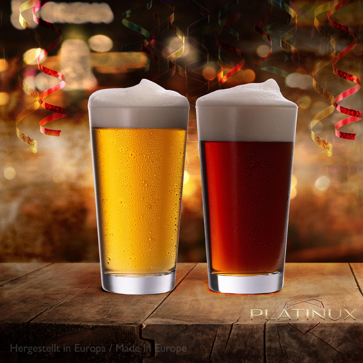 PLATINUX Zestaw szklanek do piwa 500ml (maks. 600ml) 6-częściowy, szklanki do piwa Altbier 0,5L