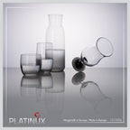PLATINUX Szklanki i karafka z efektem czarnego ombre 19 elementów, szkło