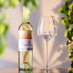 IMPERIAL glass Große Weißweingläser gewellt 650ml Set 4-Teilig "Cali" Bauchige Chardonnaygläser aus Crystalline Glas Handmade