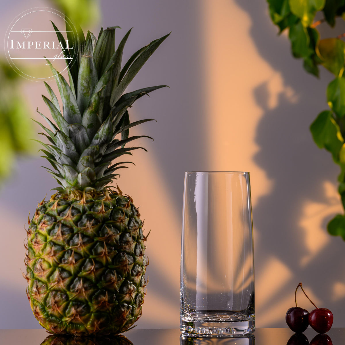 IMPERIAL glass Trinkgläser 6er Set "Faro" - Wassergläser aus Crystalline Glas 530ml, strukturierter Boden spülmaschinenfest