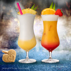 PLATINUX Duże szklanki koktajlowe ze szkła krystalicznego 400 ml, zestaw 4 szklanek do long drinków, szklanki do mrożonej kawy, szklanki typu Hurricane na koktajle