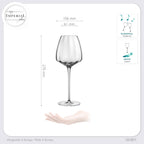 IMPERIAL glass Große Weißweingläser gewellt 650ml Set 6-Teilig "Cali" Bauchige Chardonnaygläser aus Crystalline Glas Handmade