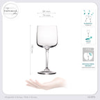 IMPERIAL glass Eckige Weingläser 380ml Set 6-Teilig "Rio" Rotweingläser aus Crystalline Glas