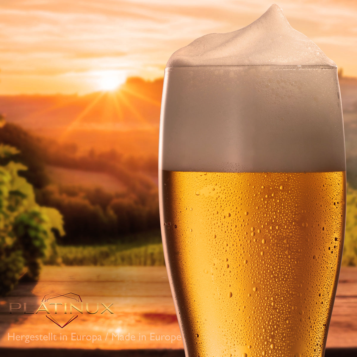 PLATINUX Szklanki do piwa 500ml (maks. 640ml) Zestaw 6-częściowy Kufle do piwa Szklanki do piwa pszenicznego 0,5L Szkło