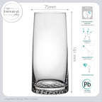 IMPERIAL glass Trinkgläser 6er Set "Faro" - Wassergläser aus Crystalline Glas 530ml, strukturierter Boden spülmaschinenfest