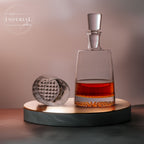 IMPERIAL szklanki do whisky 380 ml, zestaw 2 sztuk ze szkła krystalicznego, z fakturowanym dnem „Faro”