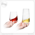 IMPERIAL glass Trinkgläser aus Glas 450ml & 520ml Set 12-Teilig Getränkeglas Wassergläser