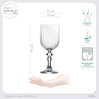 IMPERIAL glass Geriffelte Weingläser 320ml "Prag" Set 4-Teilig Weißweingläser aus Crystalline Glas